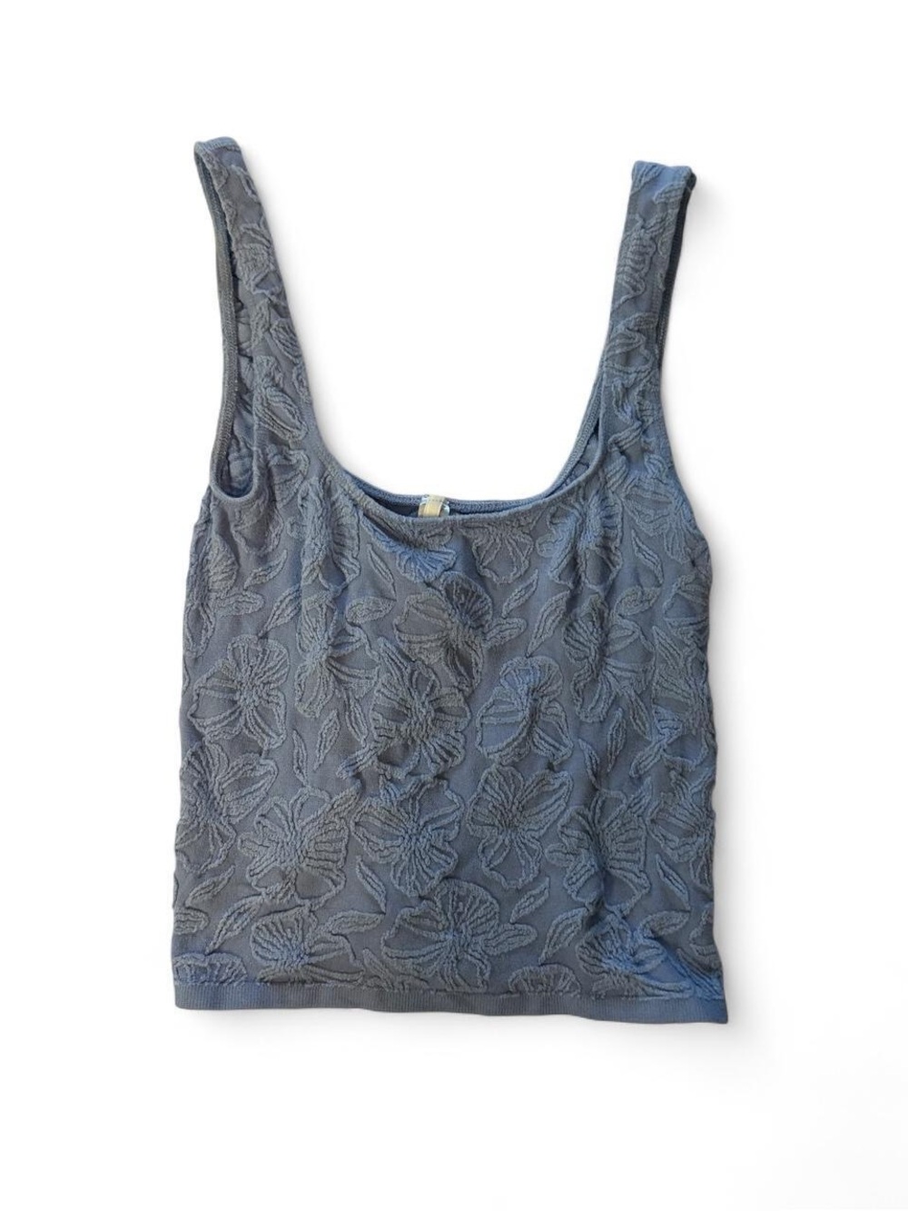 Anthropologie blue floral tank top Size S